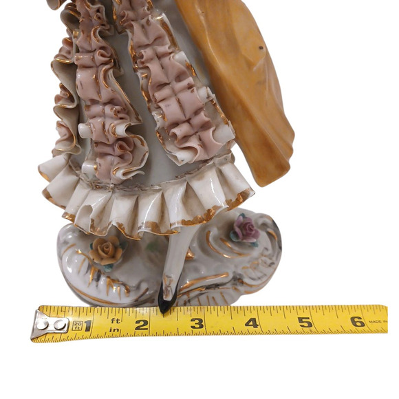 Antique German Amorous Dancing Couple Porcelain Figurine Waltz Beethovan ca 1890 - Picture 10 of 10